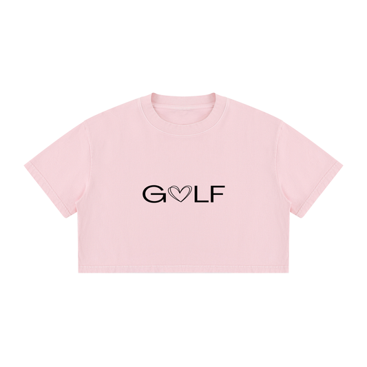 Women's Mineral Wash Cotton Crop T-Shirt