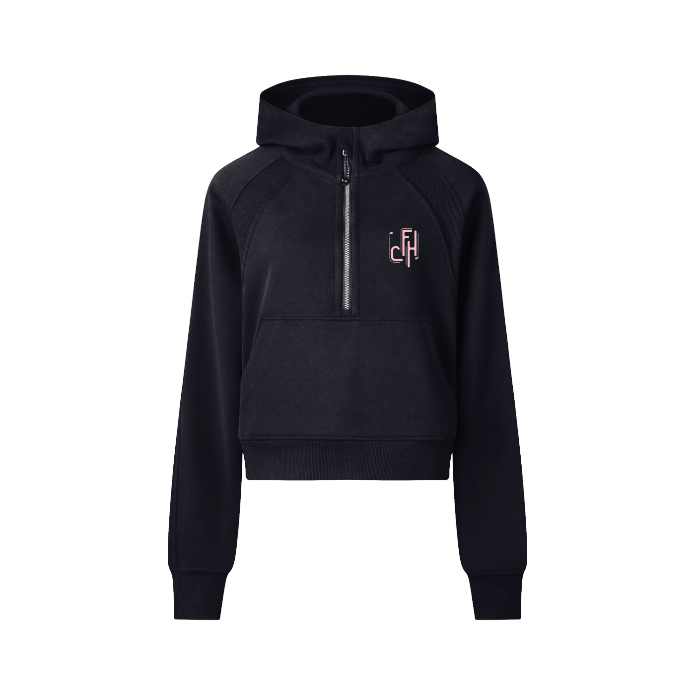 Cropped Half-Zip Hoodie