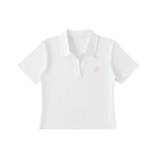 Short Sleeve Polo, Cropped